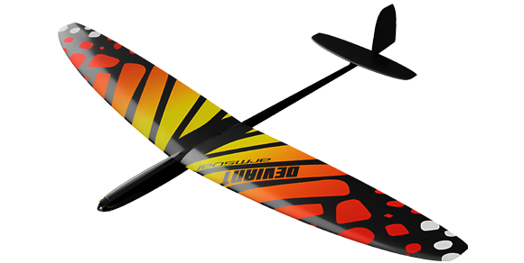 eDeviant 1m one-piece wing electric glider